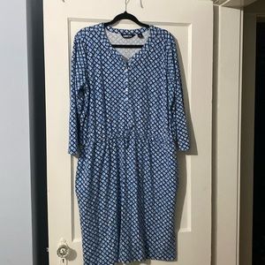 Lands End large blue dress